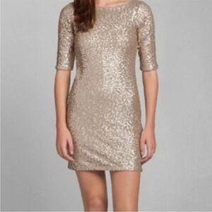 Abercrombie & Fitch GOLD Sequin Sheath MINI Dress